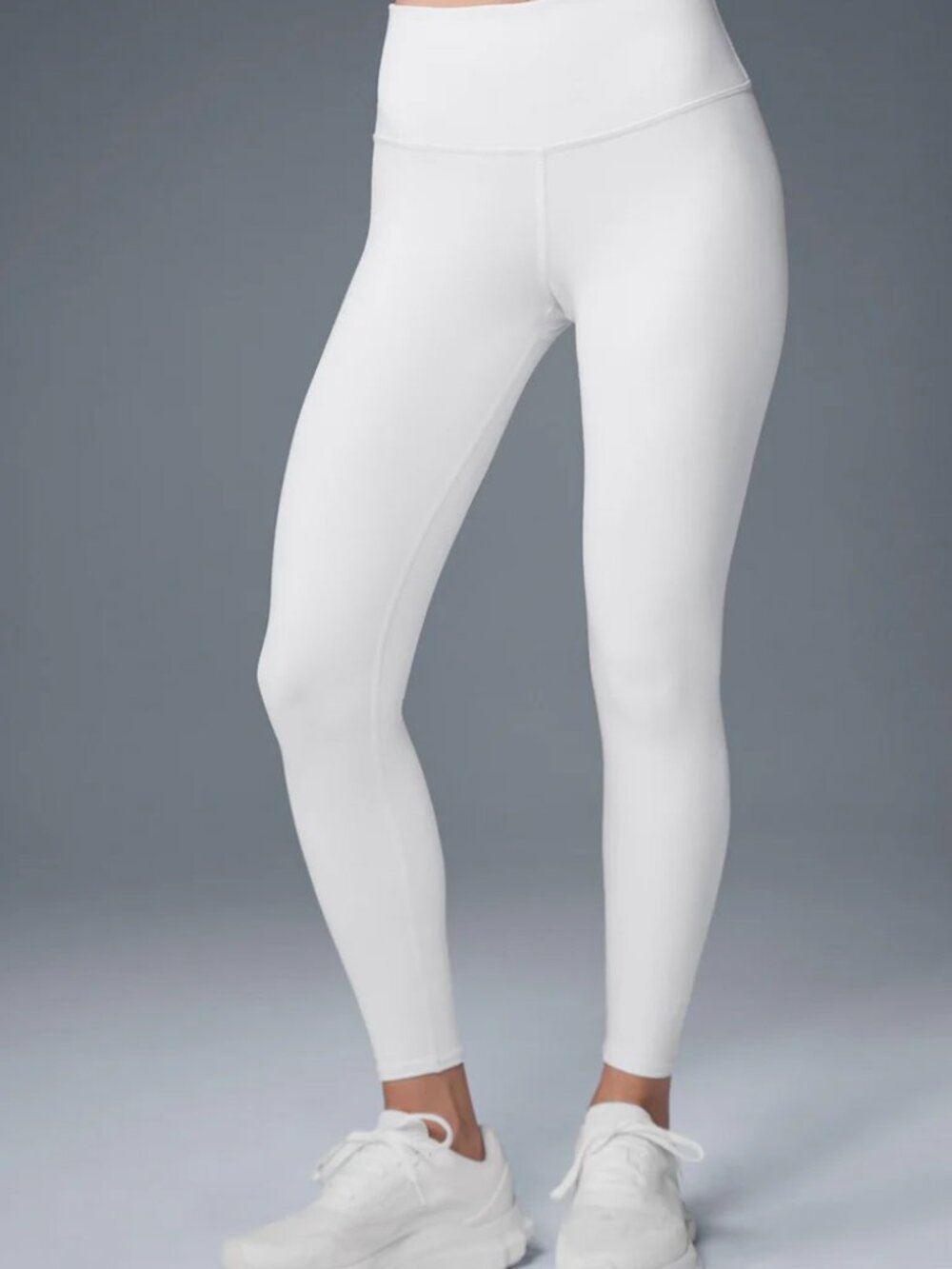 Alo Yoga 7/8 High-Waist Airbrush Legging, White, Size Small